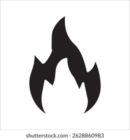 Fire sign. Fire flame icon isolated on white background. Vector illustration 