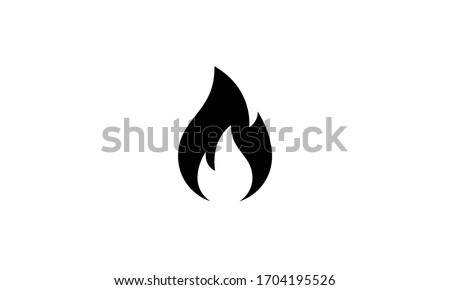 Fire sign. Fire flame icon isolated on white background. Vector illustration  Foto d'archivio © 