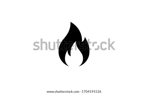 Fire sign. Fire flame icon isolated on\
white background. Vector illustration\
