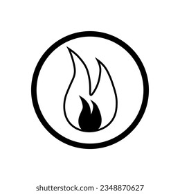 Fire sign. Fire flame icon. Vector illustration. EPS 10.