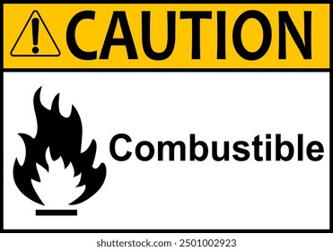 Fire sign. Flammable combustible materials. Fuel fire hazard. Do not smoke near diesel, petrol, gas. Warning of fire hazard and the need to observe safety measures. Flammable materials work area.