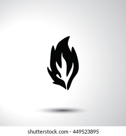 Fire sign flat icon illustration