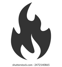 
Fire sign in flat style. fire icon isolated on white background. Flame vector illustration