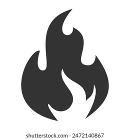 
Feuer-Melden Sie sich an im flachen Stil. Feuer-Symbol auf weißem Hintergrund. Flammen-Vektorillustration