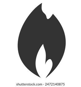 
Fire sign in flat style. fire icon isolated on white background. Flame vector illustration