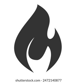 
Iniciar sesión de fuego estilo plano. icono de fuego aislado sobre fondo blanco. Ilustración vectorial de llama