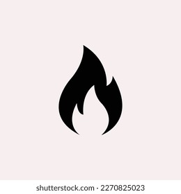 Fire sign, icon, flame symbol, vector