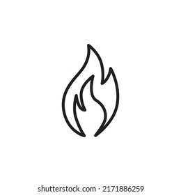 Señal de fuego. Icono de fuego aislado en un fondo blanco. Ilustración del vector