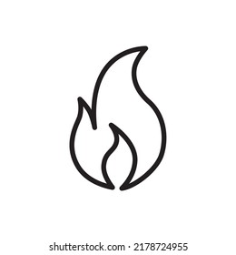 Fire sign. Fire fire icon isolated on a white background. Vector illustration