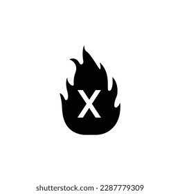 Icono de signo de fuego aislado en fondo blanco. Símbolo gráfico moderno, simple, vector, icono para el diseño de sitios web, aplicación móvil, ui. Ilustración vectorial