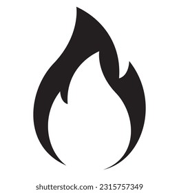 Fire sign, Fire icon isolated on white background, Vector illustration

