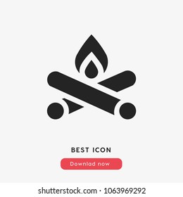 Fire sign icon vector, burn modern symbol vector illustration for web and mobil app isolated on grey background
