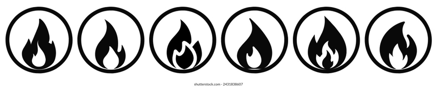 fire sign icon vector logo in flat and trendy style Flames sign illustration	
