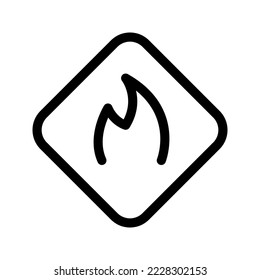 Fire Sign Icon Vector Symbol Design Illustration