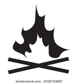 Signo de incendio, vector de plantilla de diseño de icono de logotipo de incendio. 