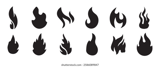 Fire sign and symbol. Concept flame fire icon. Fire illustration in flat style. Vector illustration EPS 10