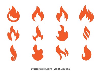 Fire sign and symbol. Concept flame fire icon. Fire illustration in flat style. Vector illustration EPS 10