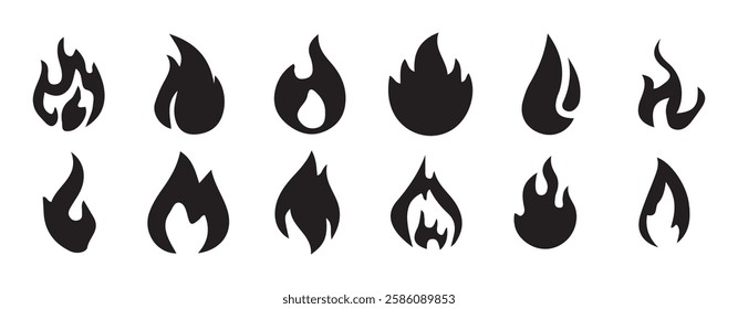 Fire sign and symbol. Concept flame fire icon. Fire illustration in flat style. Vector illustration EPS 10