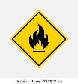 Fire sign template. Vector design.