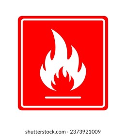 Fire sign template. Vector design.