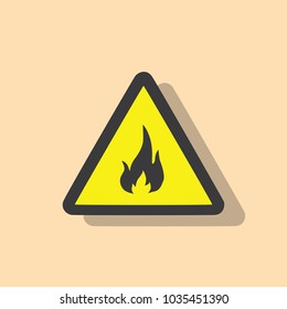 Fire sign, vector illustration design. Signals collection.