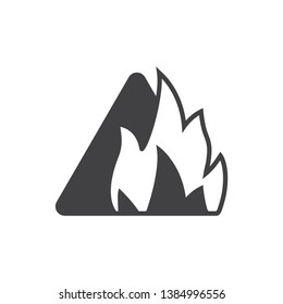 Fire sign- vector sign symbol icon