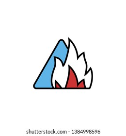 Fire sign- vector sign symbol icon