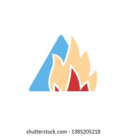 Fire sign- vector sign symbol icon