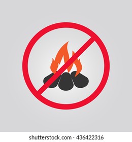 fire sign. warning. icon