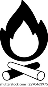 Fire Sign Zone Area Camping Element Semi-Solid Transparent
