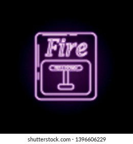 Fire signal lever neon icon. Elements of fireman set. Simple icon for websites, web design, mobile app, info graphics