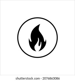 Fire Silhouette Illustration for Logo, Icon, Symbol, Pictogram, or Graphic Design Element. Vector Illustration