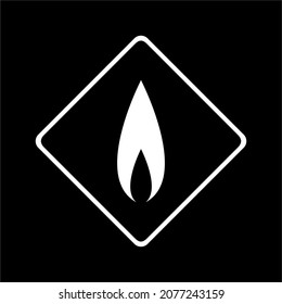 Fire Silhouette Illustration for Logo, Icon, Symbol, Pictogram, or Graphic Design Element. Vector Illustration