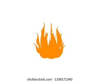 Fire silhouette isolated