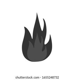 Fire Silhouette. Simple icon good for web and mobile app
