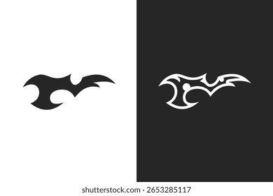 design de vetor de silhueta de fogo. Design de fogo em fundo branco e preto