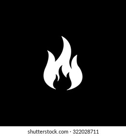 fire symbol black and white