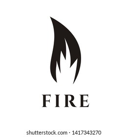 Fire simple logo design flat style