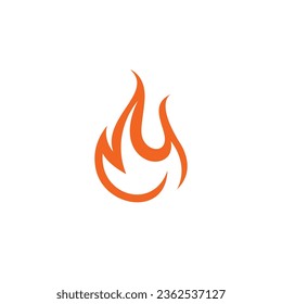 Fire Simple Logo Design. Fire Icon Vector