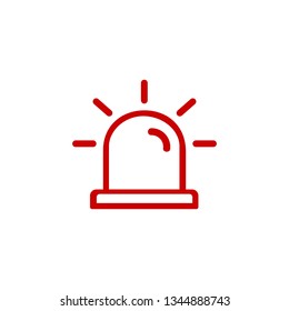 fire siren icon isolated on white background