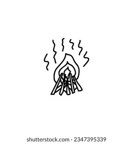 fire, sketch vector drawing, isolated on a white background.