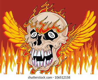 fire skull