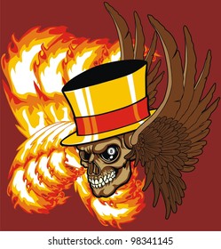 fire skull