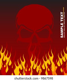 Fire and skull