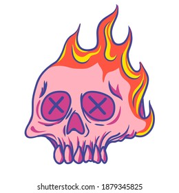 Fire skull to apply to vaious media