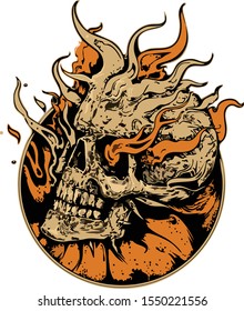the fire skull of devil