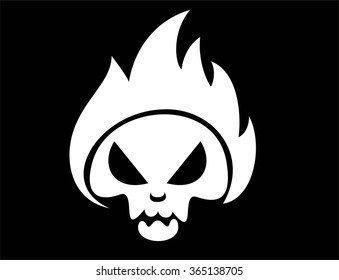 fire skull icon