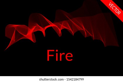 fire in the smoke abstract background vector