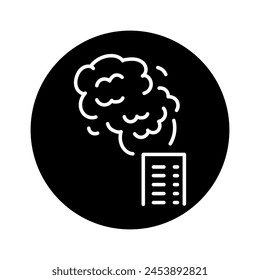 Fire with smoke black line icon. Natural element. Pictogram for web page, mobile app, promo.