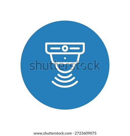 Fire smoke detector alarm icon for home safety and emergency protection.